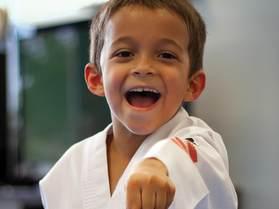 Michael practicing his form during class